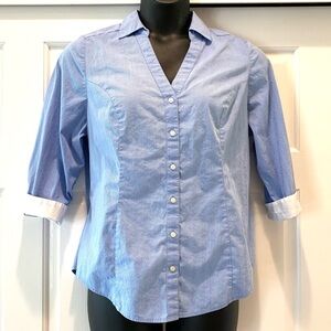Lane Bryant Blue Button Down Shirt